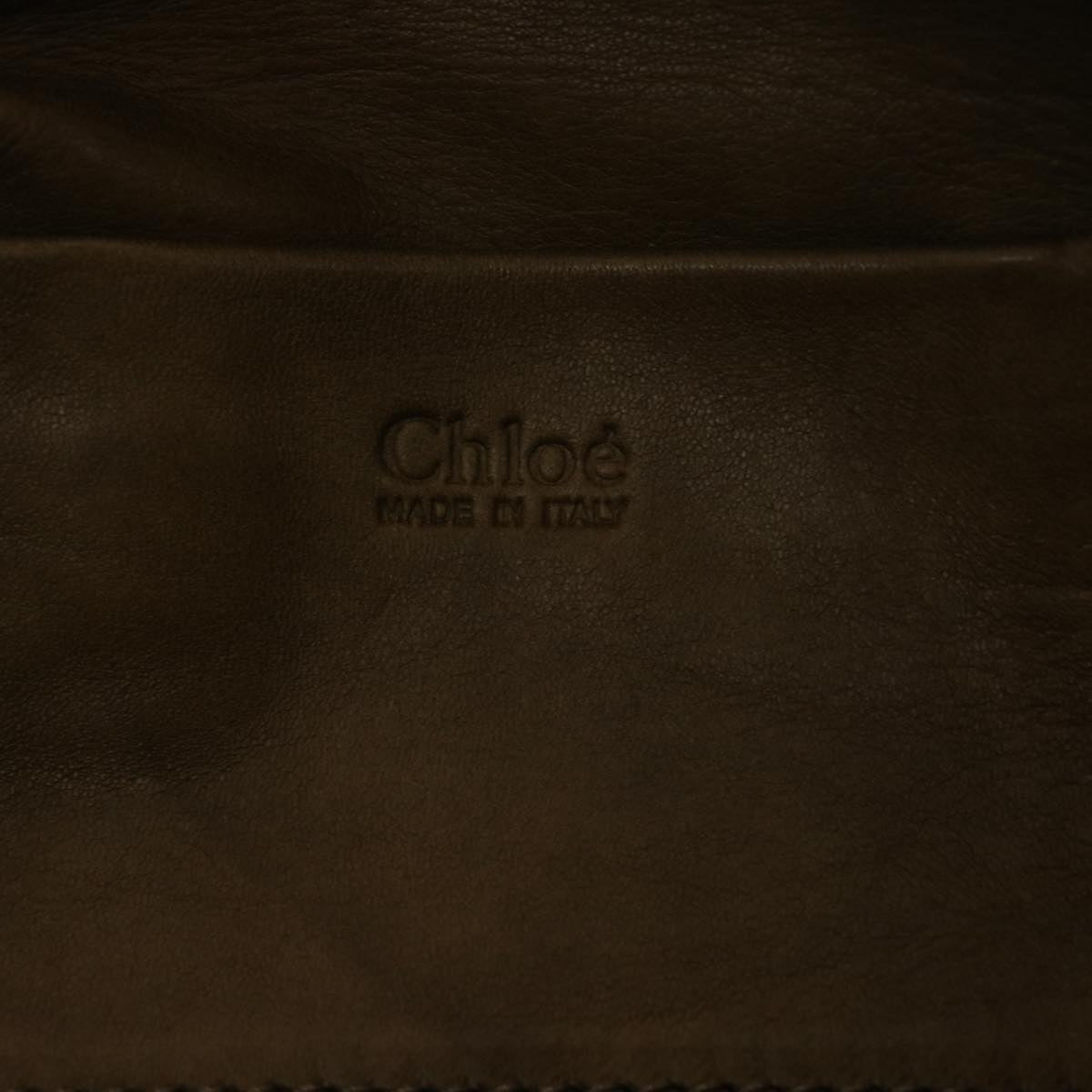 Chloe Shoulder Bag Leather Beige Auth 37847
