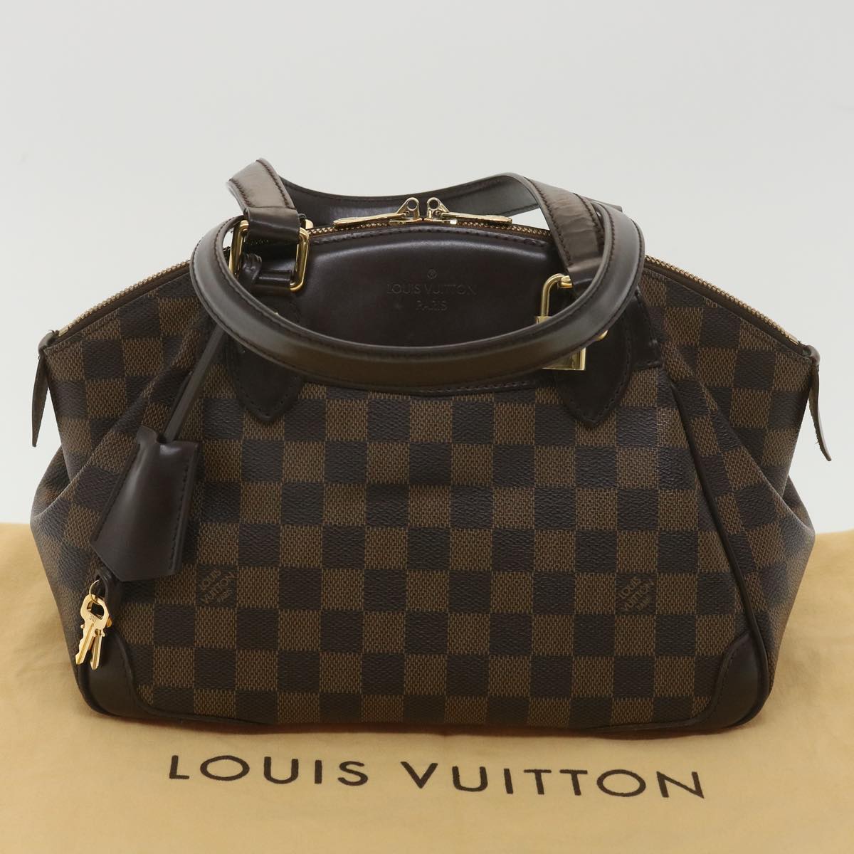 LOUIS VUITTON Damier Ebene Verona PM Hand Bag N41117 LV Auth 37851