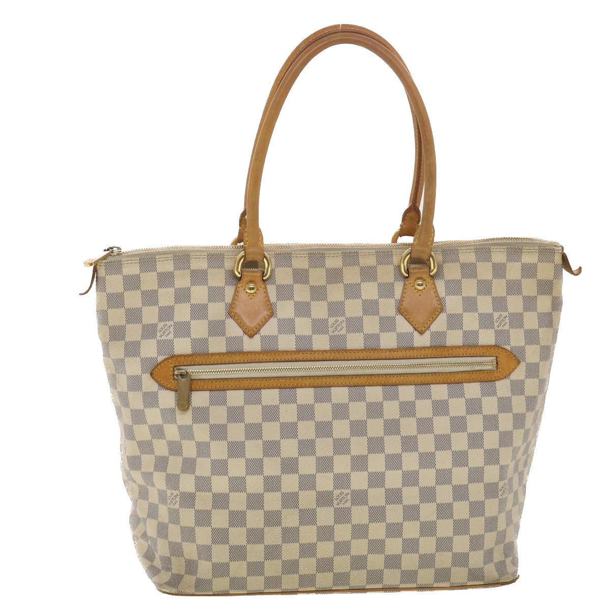 LOUIS VUITTON Damier Azur Saleya GM Tote Bag N51184 LV Auth 37885