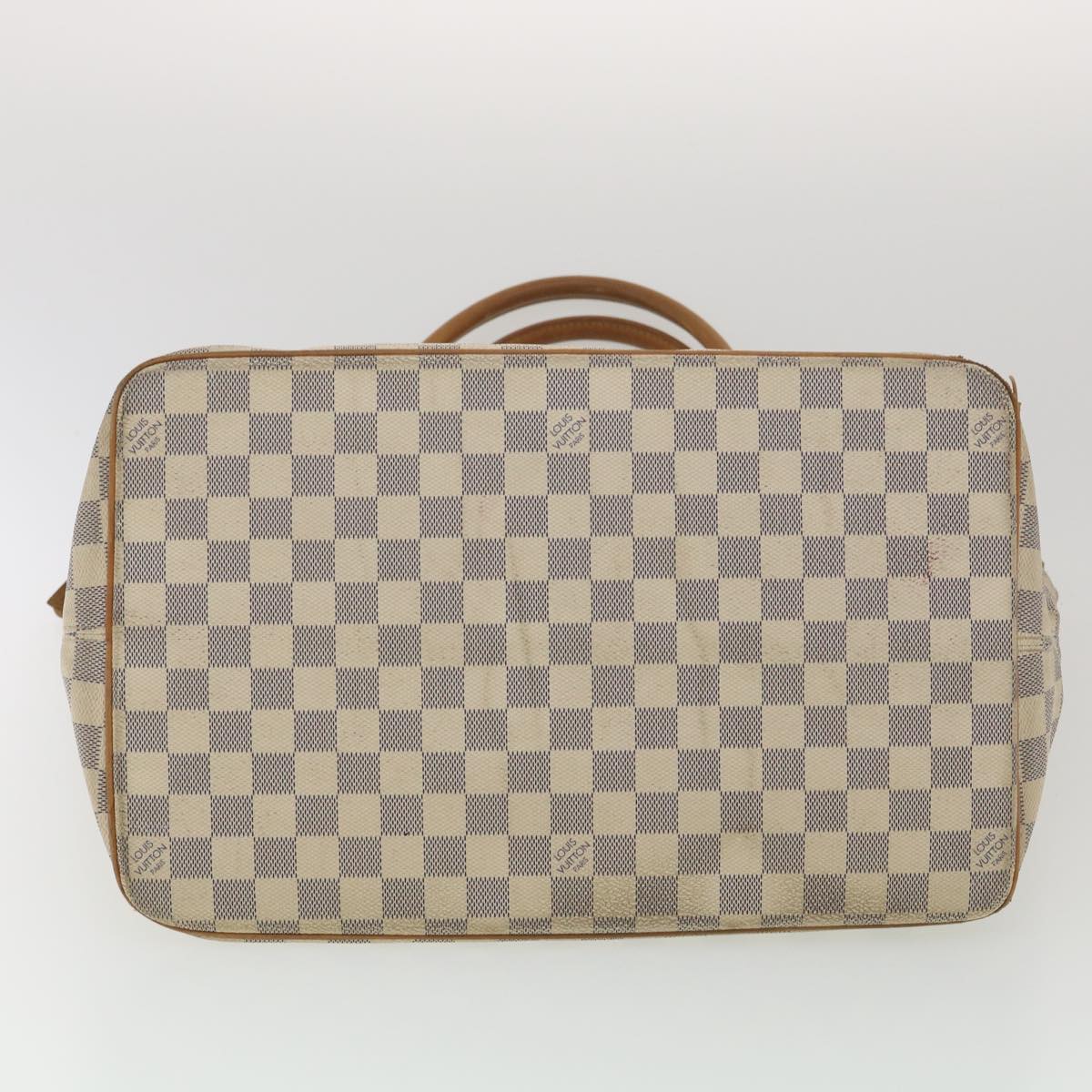 LOUIS VUITTON Damier Azur Saleya GM Tote Bag N51184 LV Auth 37885