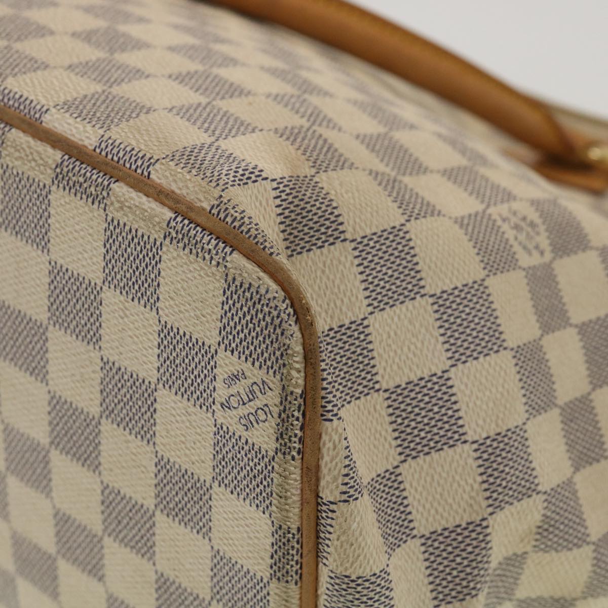 LOUIS VUITTON Damier Azur Saleya GM Tote Bag N51184 LV Auth 37885