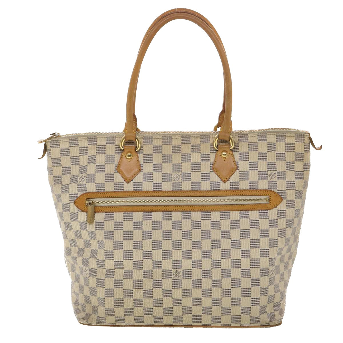 LOUIS VUITTON Damier Azur Saleya GM Tote Bag N51184 LV Auth 37885