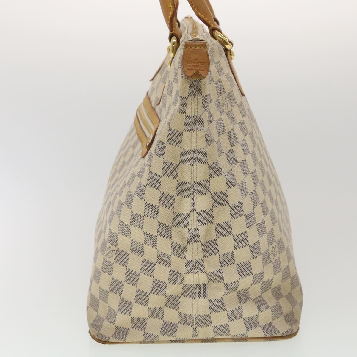 LOUIS VUITTON Damier Azur Saleya GM Tote Bag N51184 LV Auth 37885