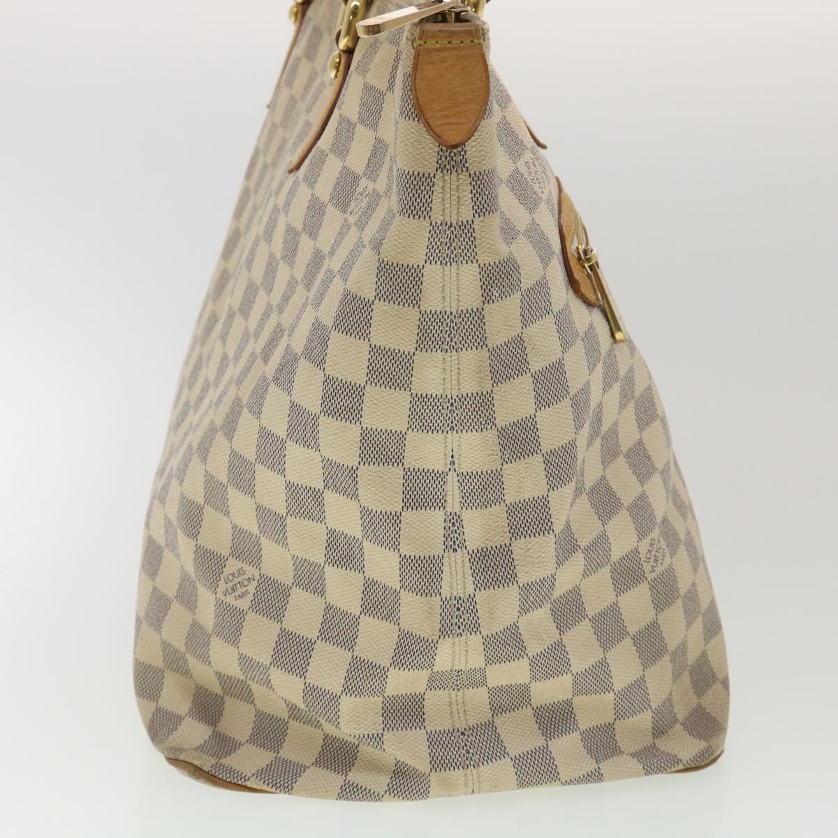 LOUIS VUITTON Damier Azur Saleya GM Tote Bag N51184 LV Auth 37885