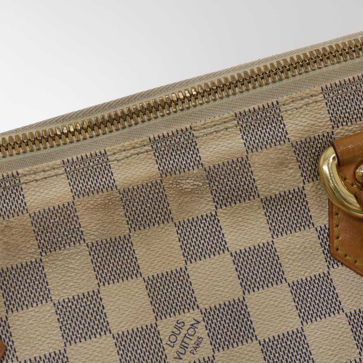 LOUIS VUITTON Damier Azur Saleya GM Tote Bag N51184 LV Auth 37885