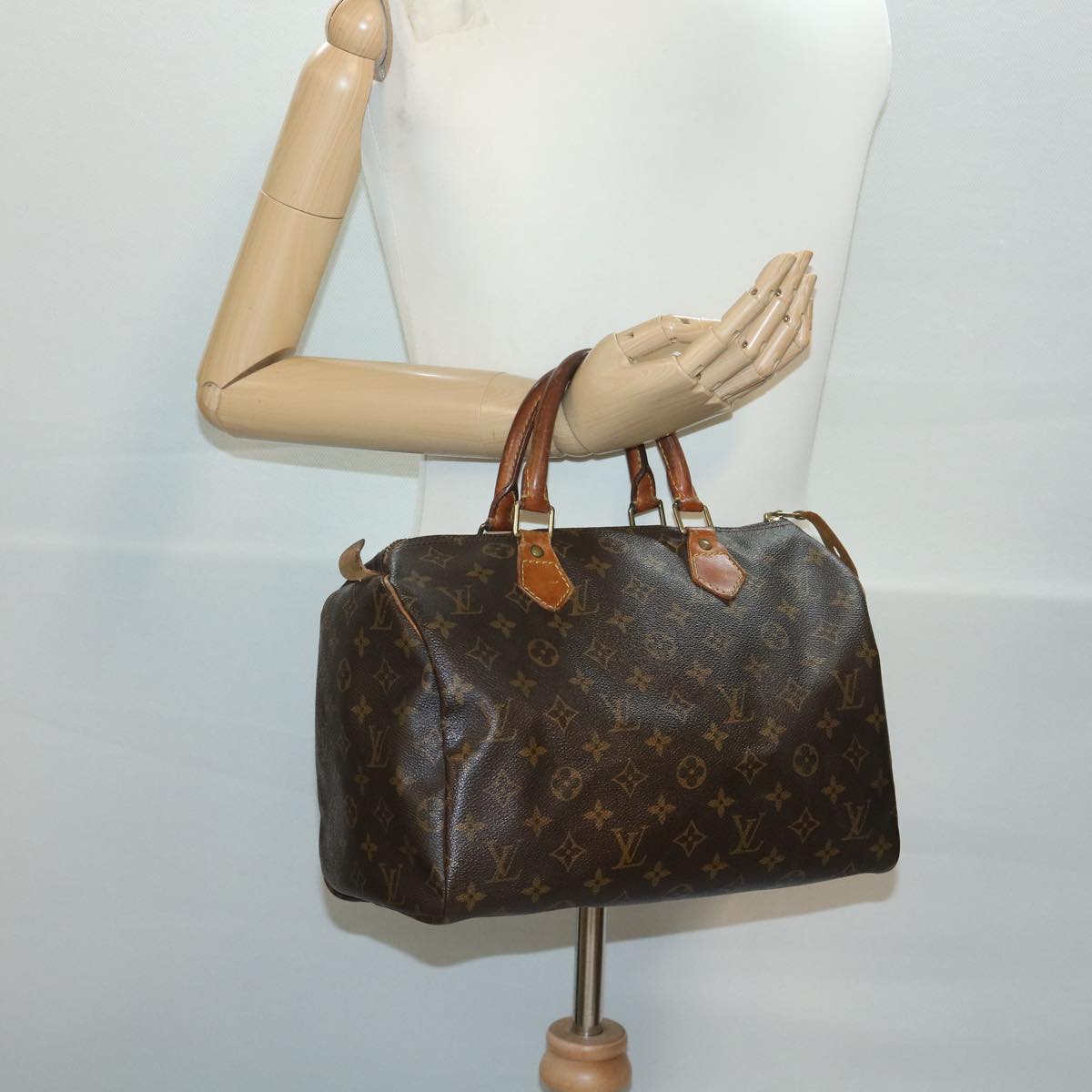 LOUIS VUITTON Monogram Speedy 30 Hand Bag M41526 LV Auth 37892