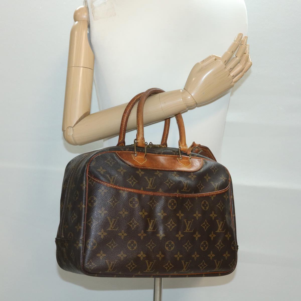 LOUIS VUITTON Monogram Deauville Hand Bag M47270 LV Auth 37928