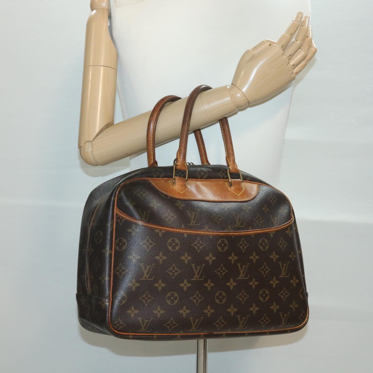 LOUIS VUITTON Monogram Deauville Hand Bag M47270 LV Auth 37929