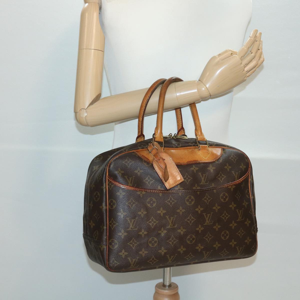 LOUIS VUITTON Monogram Deauville Hand Bag M47270 LV Auth 37934