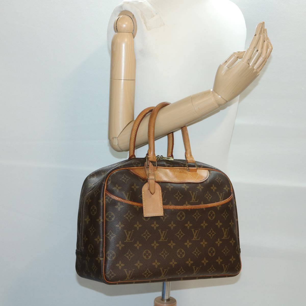 LOUIS VUITTON Monogram Deauville Hand Bag M47270 LV Auth 37935