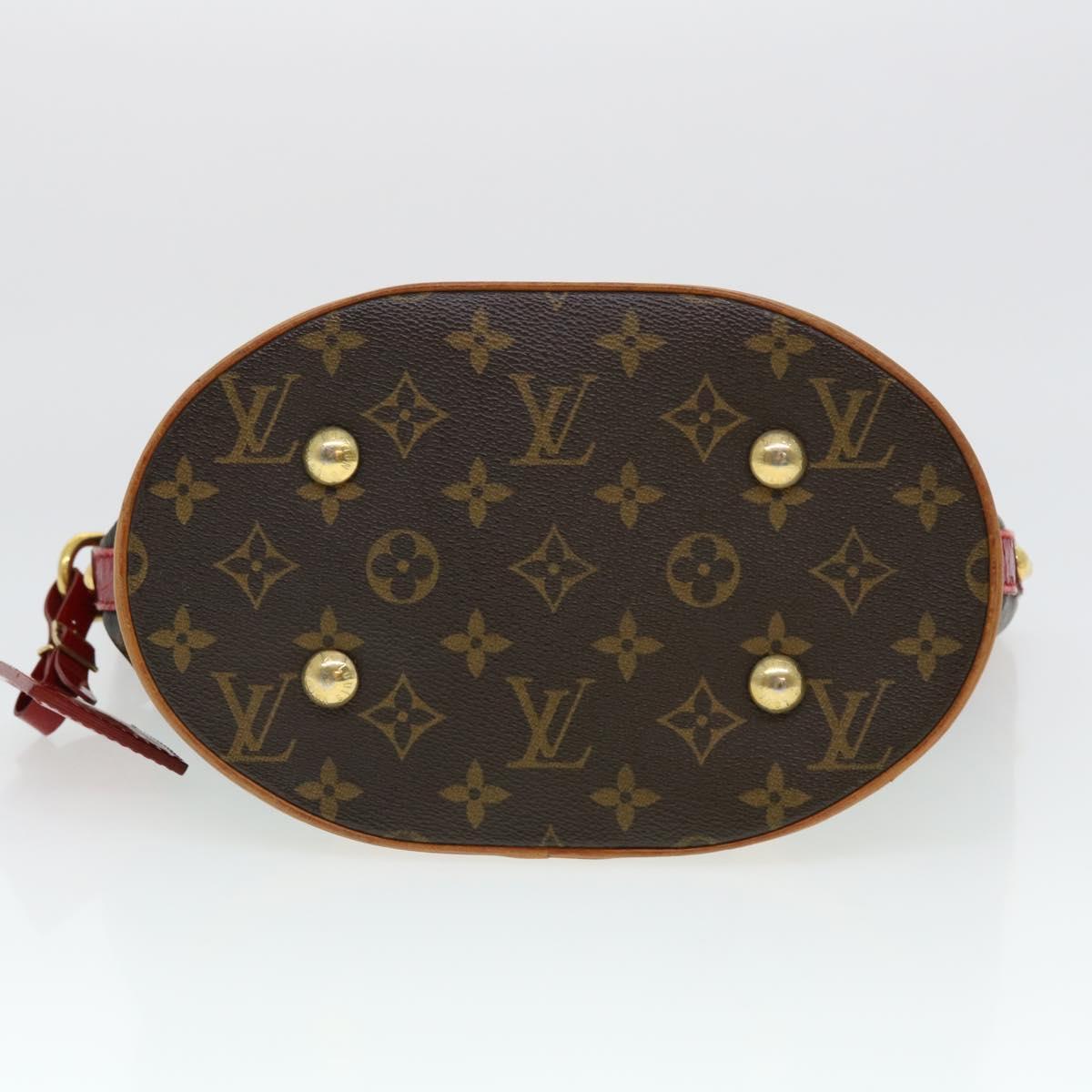 LOUIS VUITTON Monogram Neo Bucket Tote Bag Red M95613 LV Auth 37938