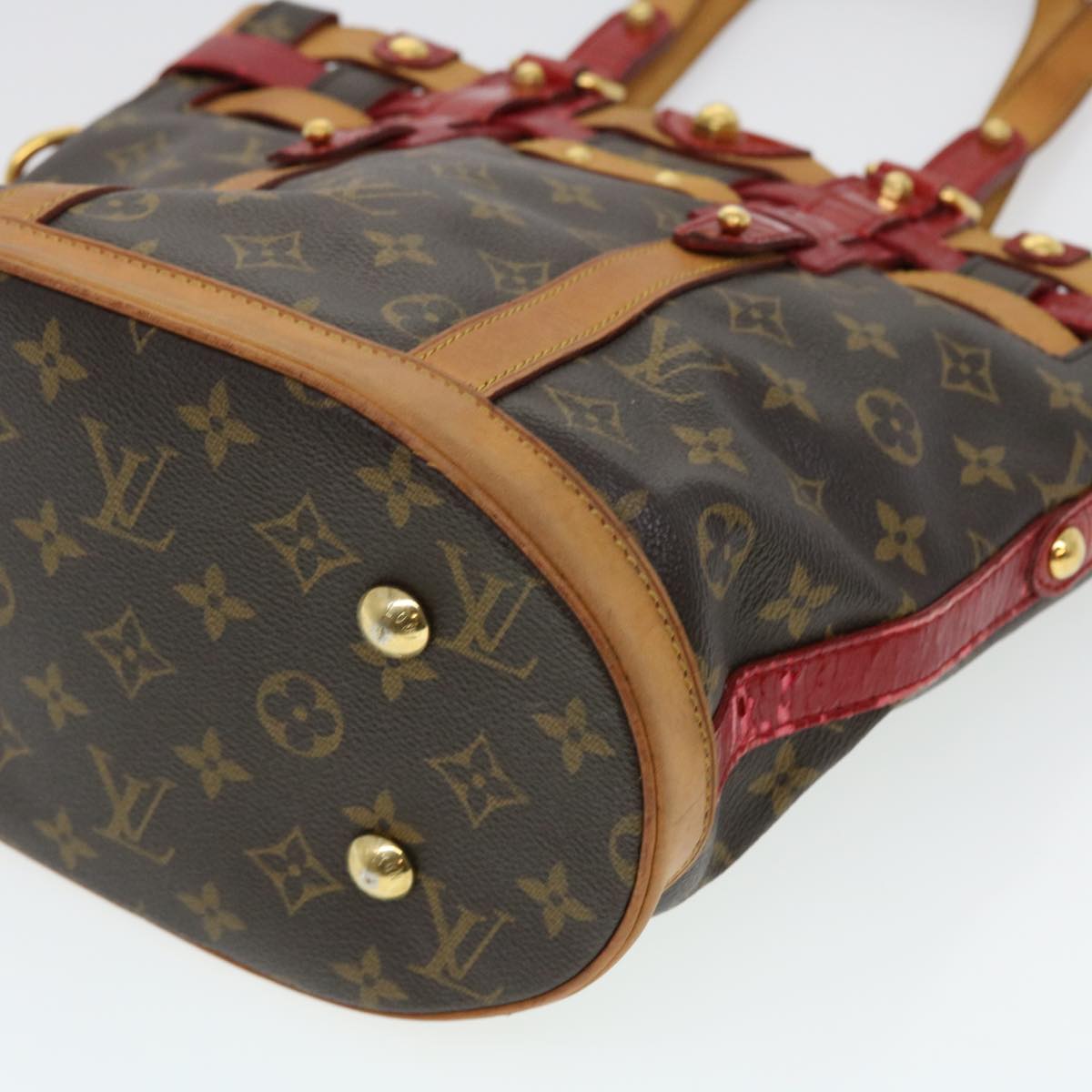 LOUIS VUITTON Monogram Neo Bucket Tote Bag Red M95613 LV Auth 37938