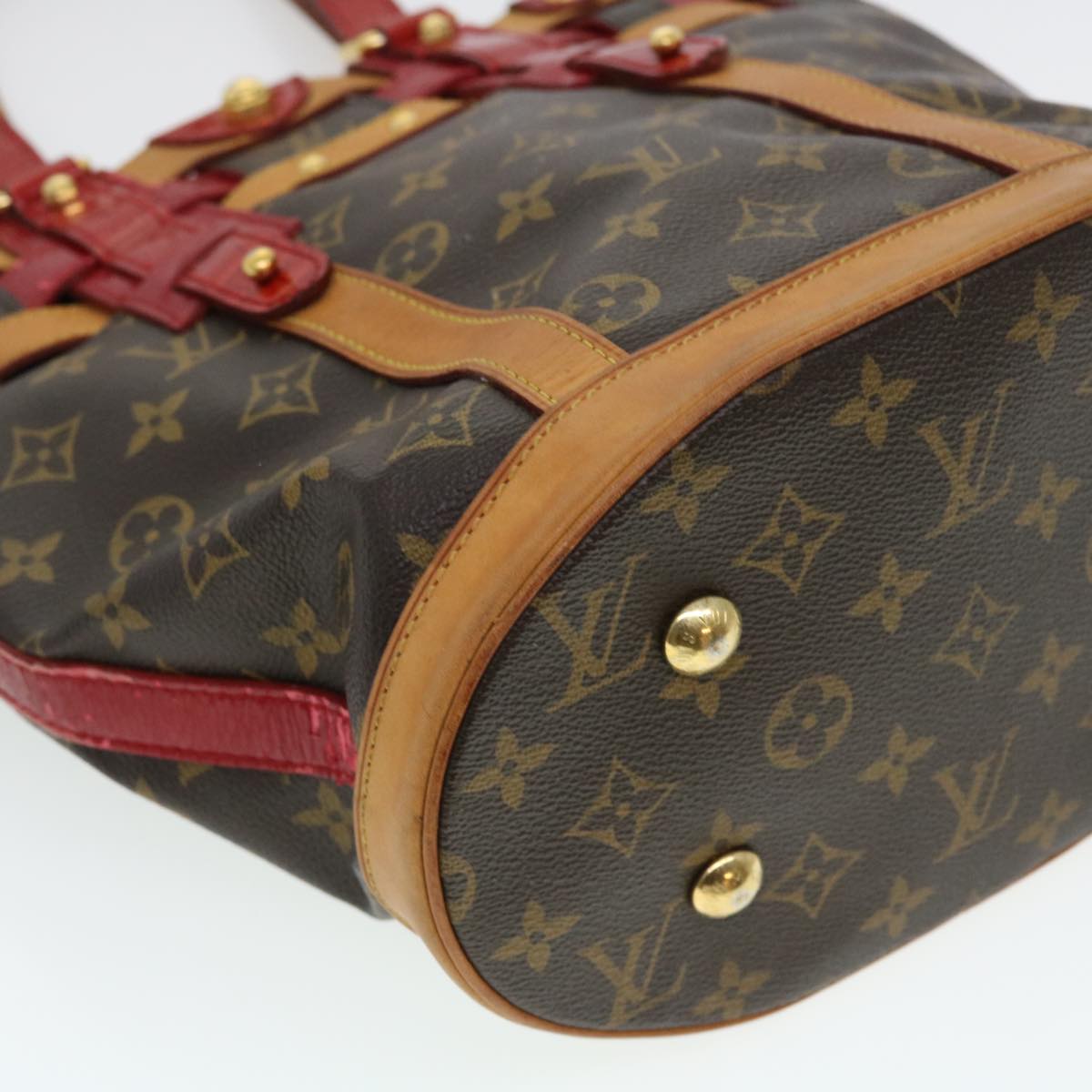 LOUIS VUITTON Monogram Neo Bucket Tote Bag Red M95613 LV Auth 37938