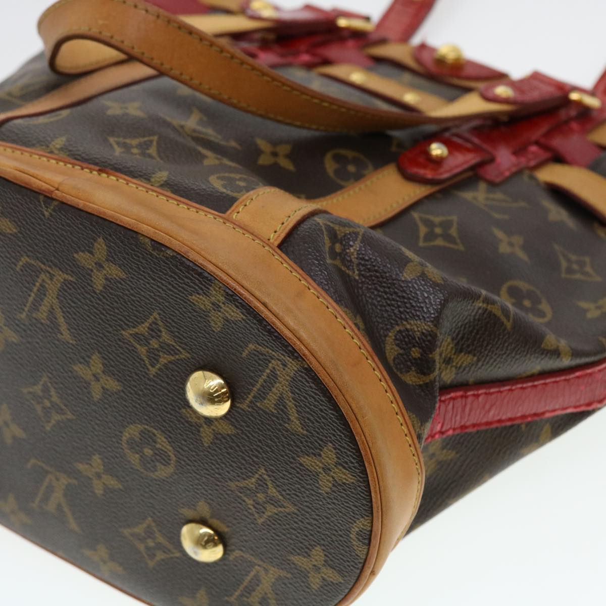 LOUIS VUITTON Monogram Neo Bucket Tote Bag Red M95613 LV Auth 37938