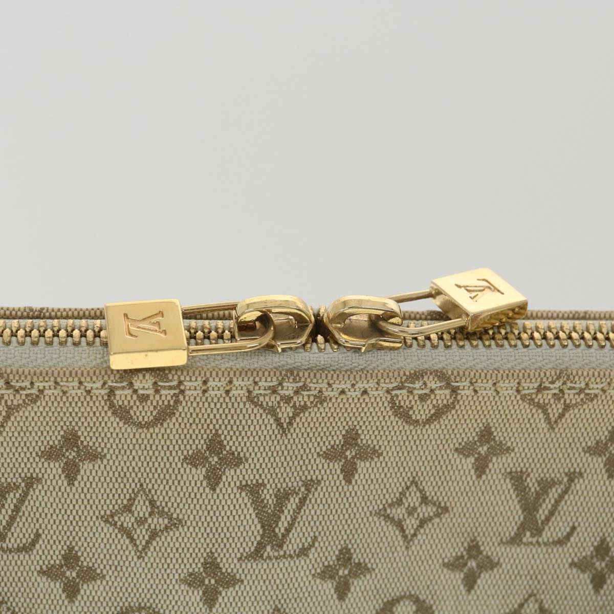 LOUIS VUITTON Monogram Mini Alma Haut Hand Bag Khaki M92203 LV Auth 37940