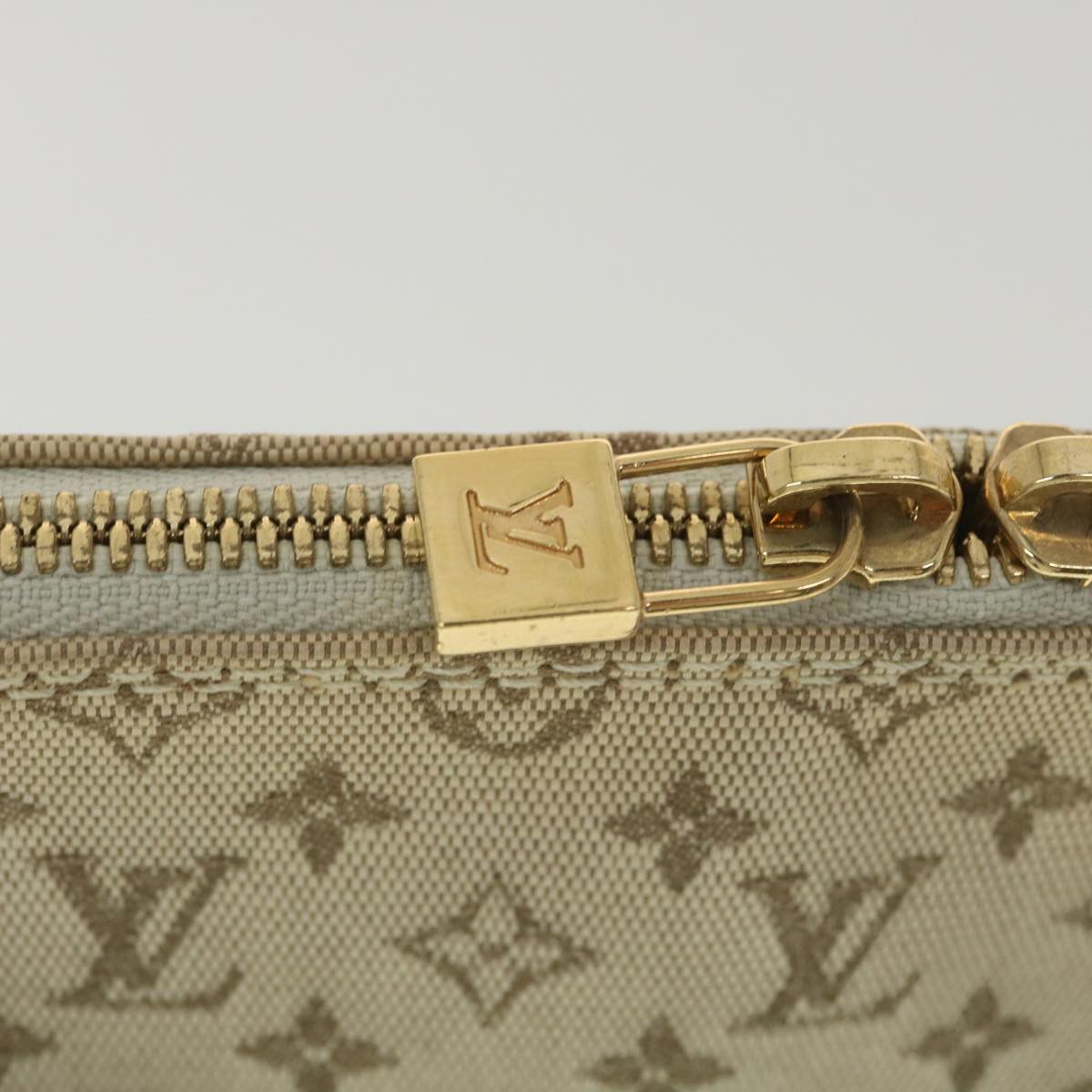 LOUIS VUITTON Monogram Mini Alma Haut Hand Bag Khaki M92203 LV Auth 37940