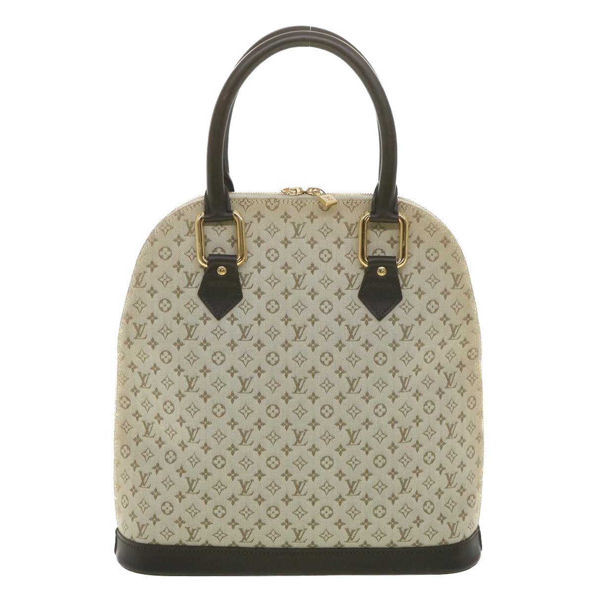 LOUIS VUITTON Monogram Mini Alma Haut Hand Bag Khaki M92203 LV Auth 37940 - 0