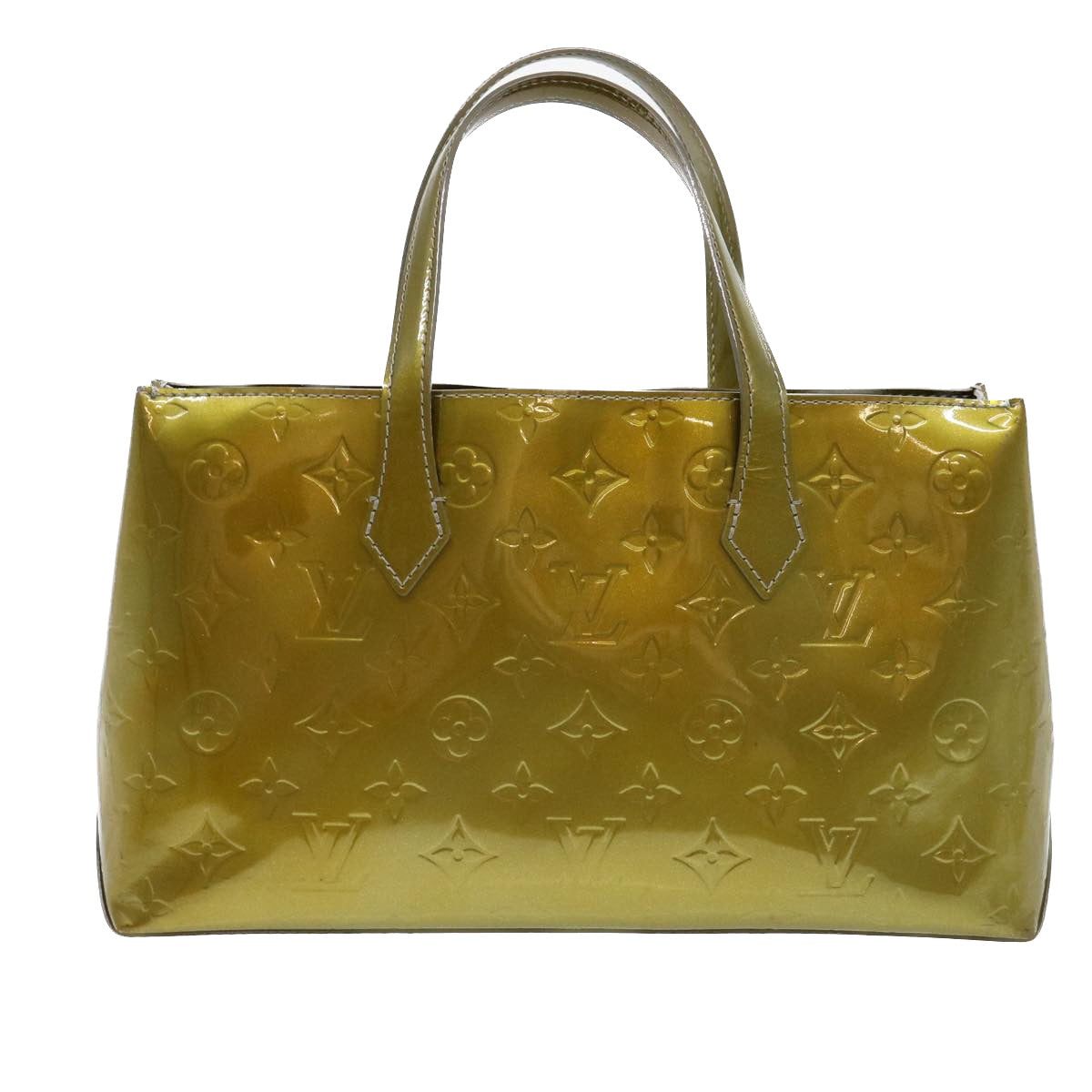 LOUIS VUITTON Vernis Wilshire PM Hand Bag Gris Art Deco M91627 LV Auth 37951 - 0