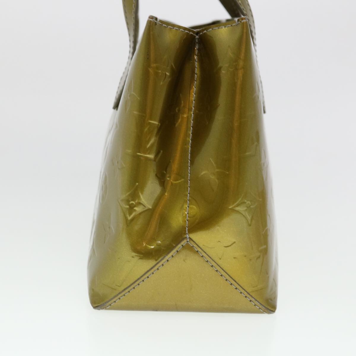 LOUIS VUITTON Vernis Wilshire PM Hand Bag Gris Art Deco M91627 LV Auth 37951