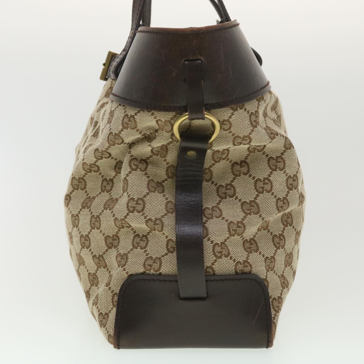 GUCCI GG Canvas Hand Bag Beige 106251 Auth 37968