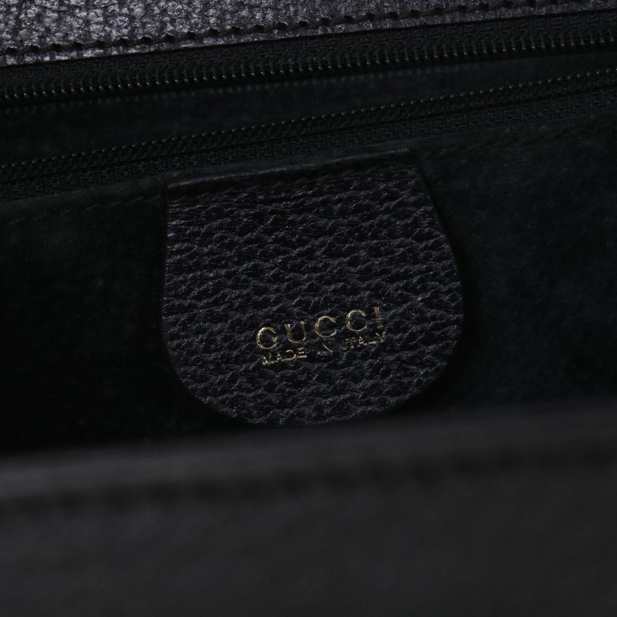 GUCCI Bamboo Hand Bag Leather Gray 000.926.0633 Auth 37969