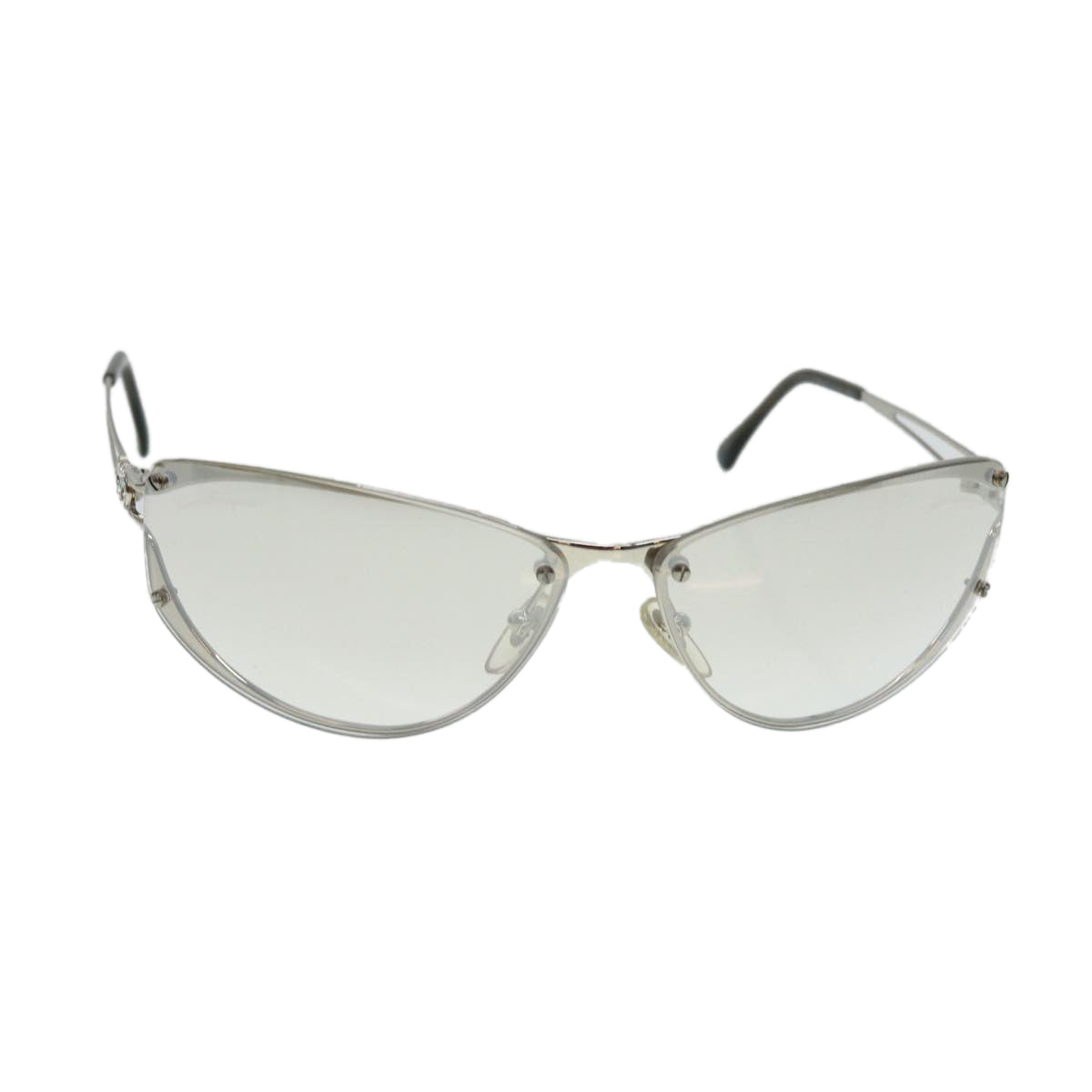 Salvatore Ferragamo Sunglasses Silver Auth 37977
