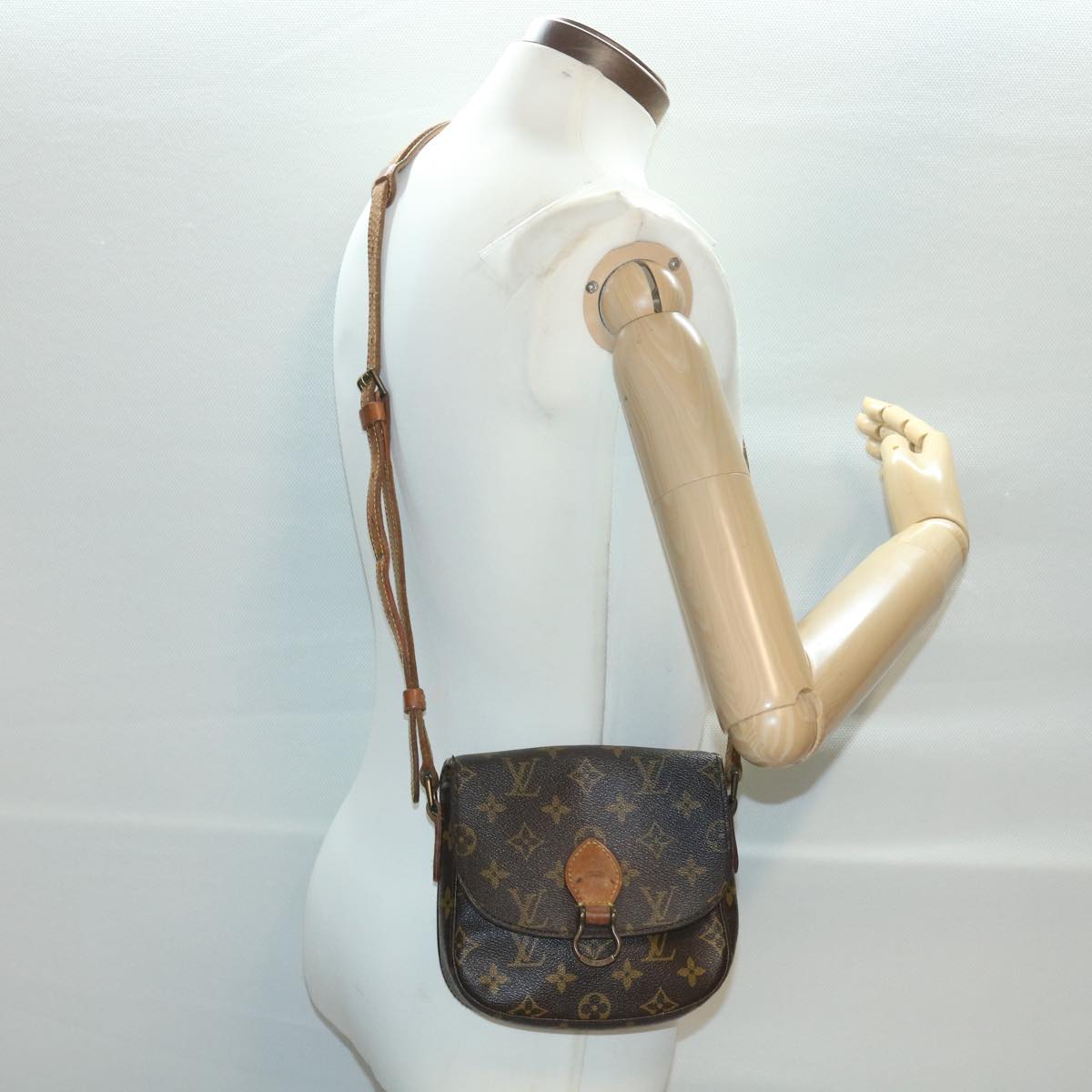 LOUIS VUITTON Monogram Saint Cloud PM Shoulder Bag M51244 LV Auth 38002