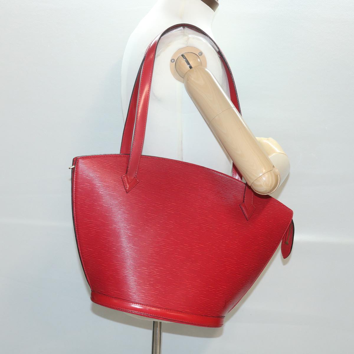 LOUIS VUITTON Epi Saint Jacques Shopping Shoulder Bag Red M52277 LV Auth 38004