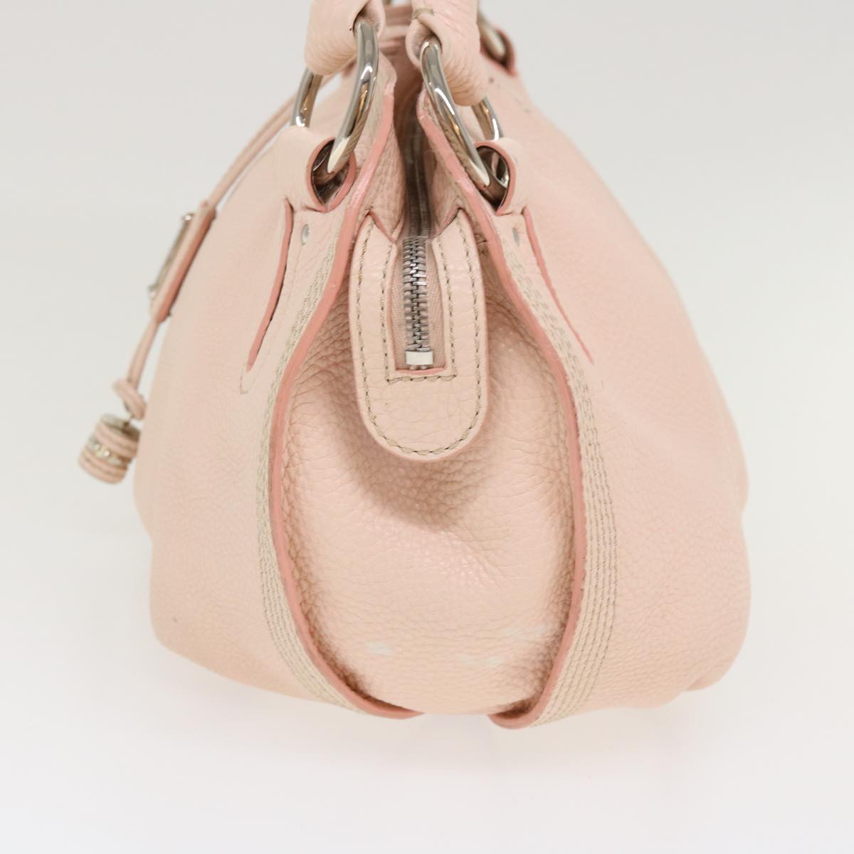 CELINE Hand Bag Leather Pink SC-SA-1016 Auth 38010