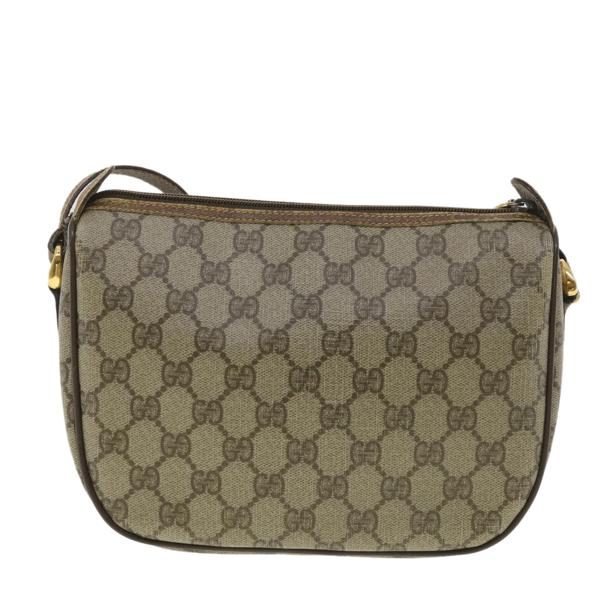 GUCCI GG Canvas Web Sherry Line Shoulder Bag Beige Red Green Auth 38014 - 0