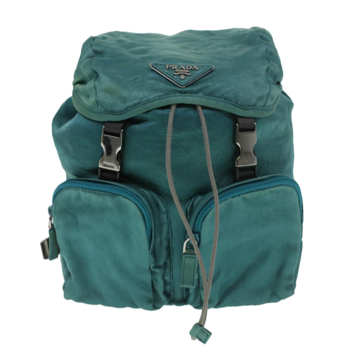 PRADA Backpack Wool Light Blue Auth 38035