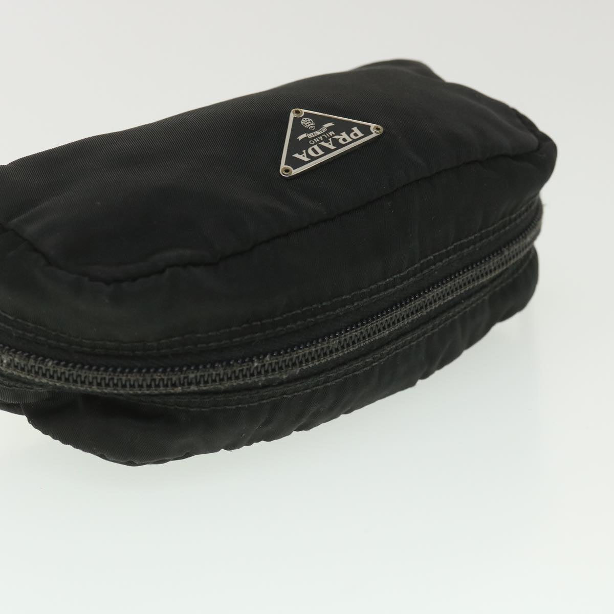 PRADA Pouch Nylon Black Auth 38041