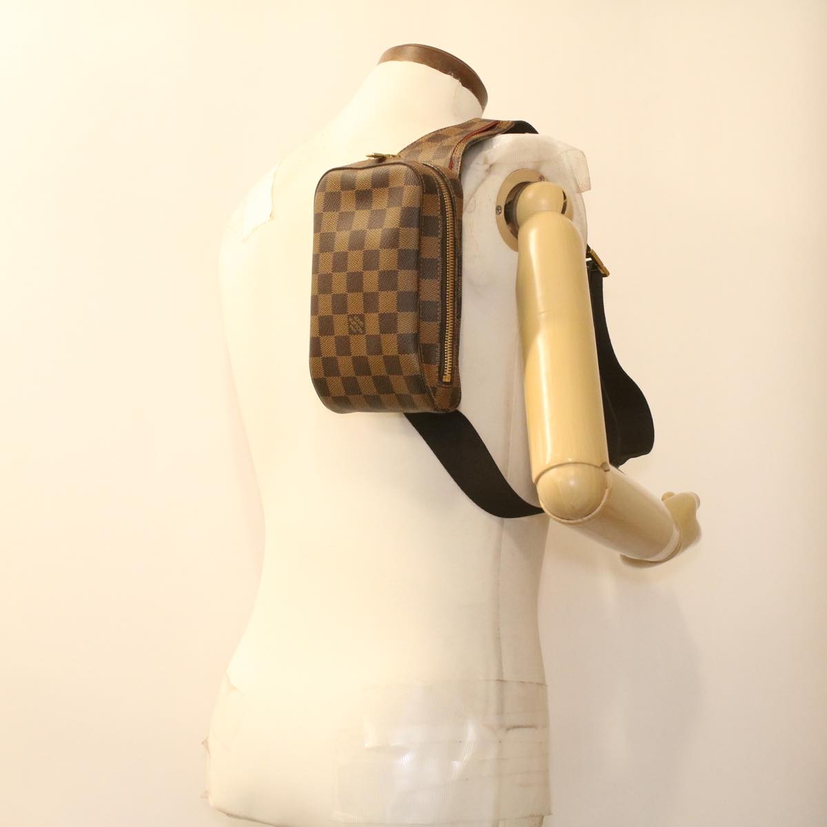 LOUIS VUITTON Damier Ebene Geronimos Shoulder Bag N51994 LV Auth 38071