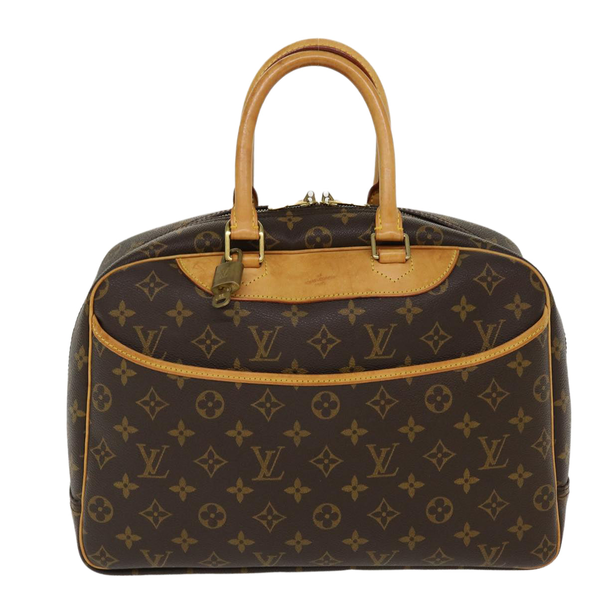 LOUIS VUITTON Monogram Deauville Hand Bag M47270 LV Auth 38072