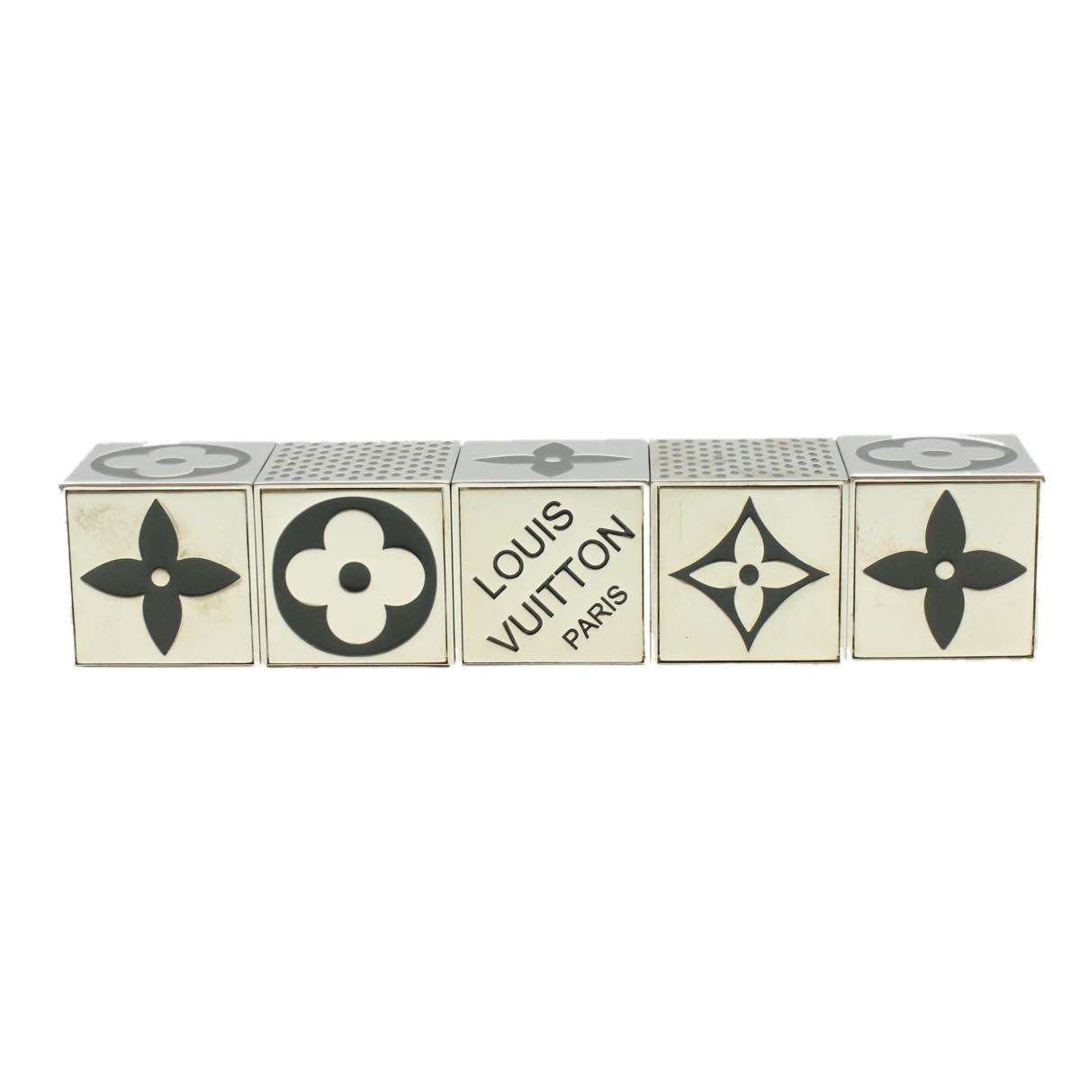 LOUIS VUITTON CUBE GAME Paper weight Silver LV Auth 38080 - 0