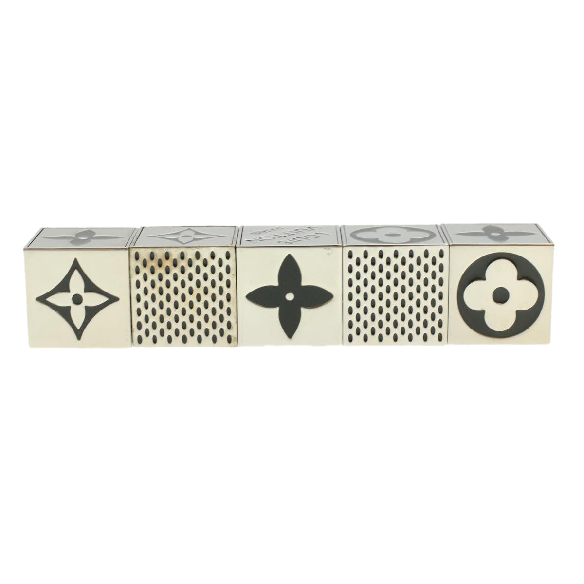 LOUIS VUITTON CUBE GAME Paper weight Silver LV Auth 38081 - 0