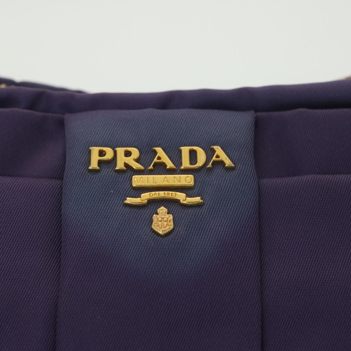 PRADA Accessory Pouch Nylon Purple Auth 38100