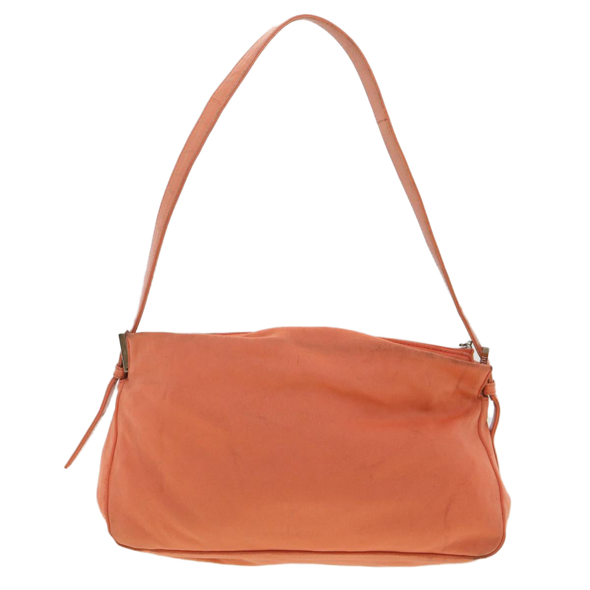 FENDI Mamma Baguette Shoulder Bag Nylon Orange 2321.26566.018 Auth 38105 - 0