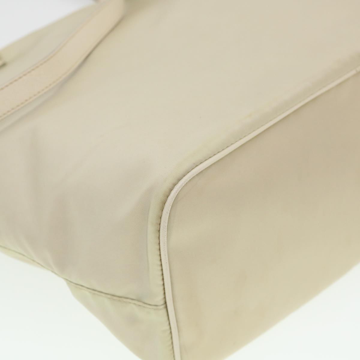 PRADA Shoulder Bag Nylon 2way Beige Auth 38107