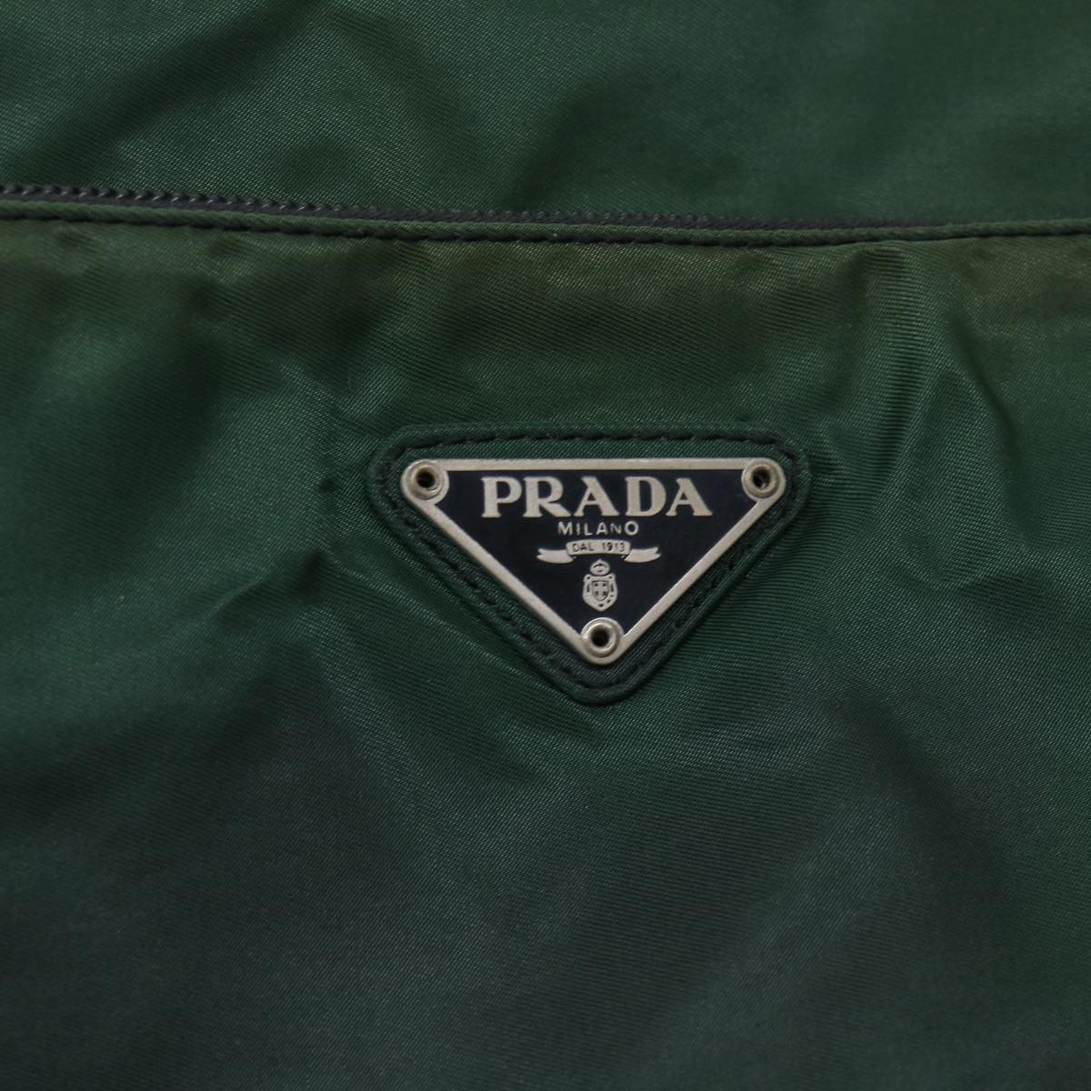 PRADA Tote Bag Nylon Green Auth 38114