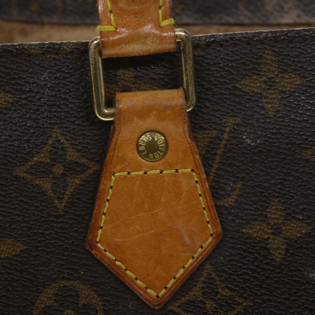 LOUIS VUITTON Monogram Sac Plat Hand Bag M51140 LV Auth 38131