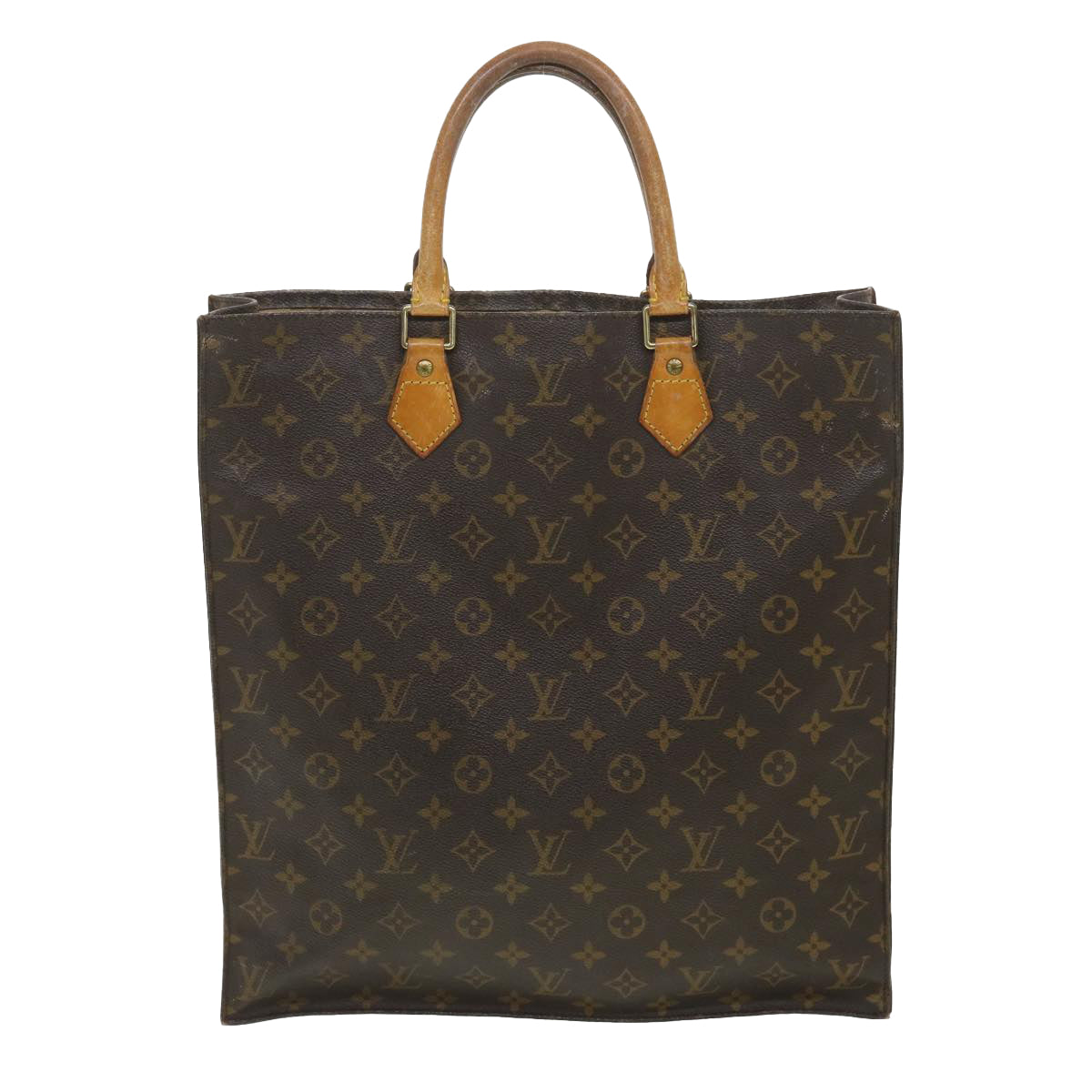 LOUIS VUITTON Monogram Sac Plat Hand Bag M51140 LV Auth 38131 - 0