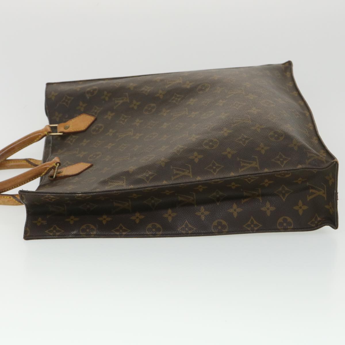 LOUIS VUITTON Monogram Sac Plat Hand Bag M51140 LV Auth 38131