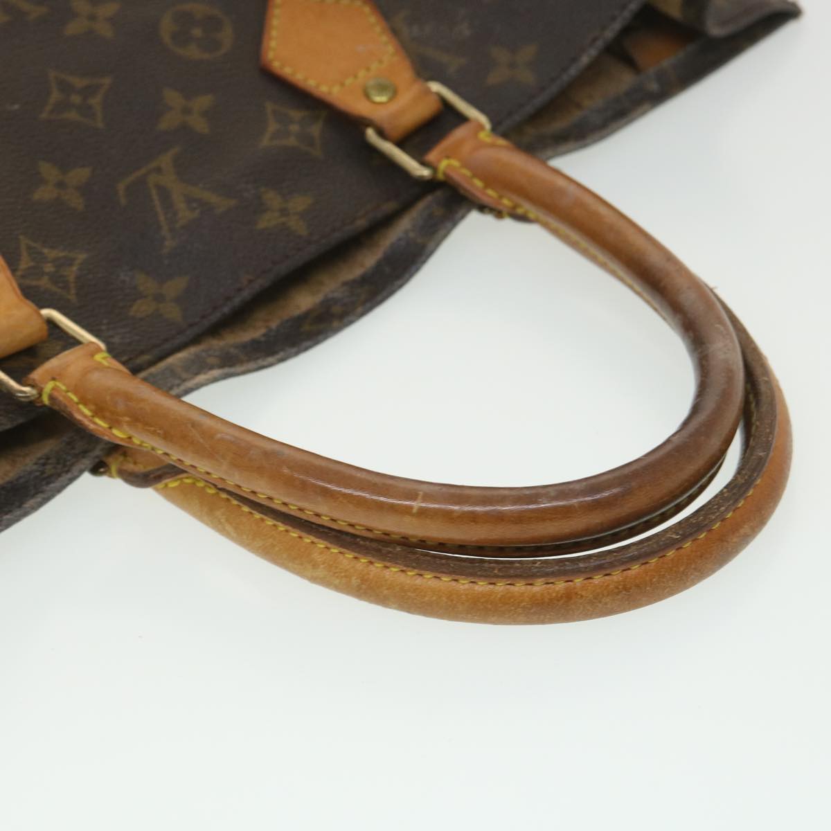 LOUIS VUITTON Monogram Sac Plat Hand Bag M51140 LV Auth 38131