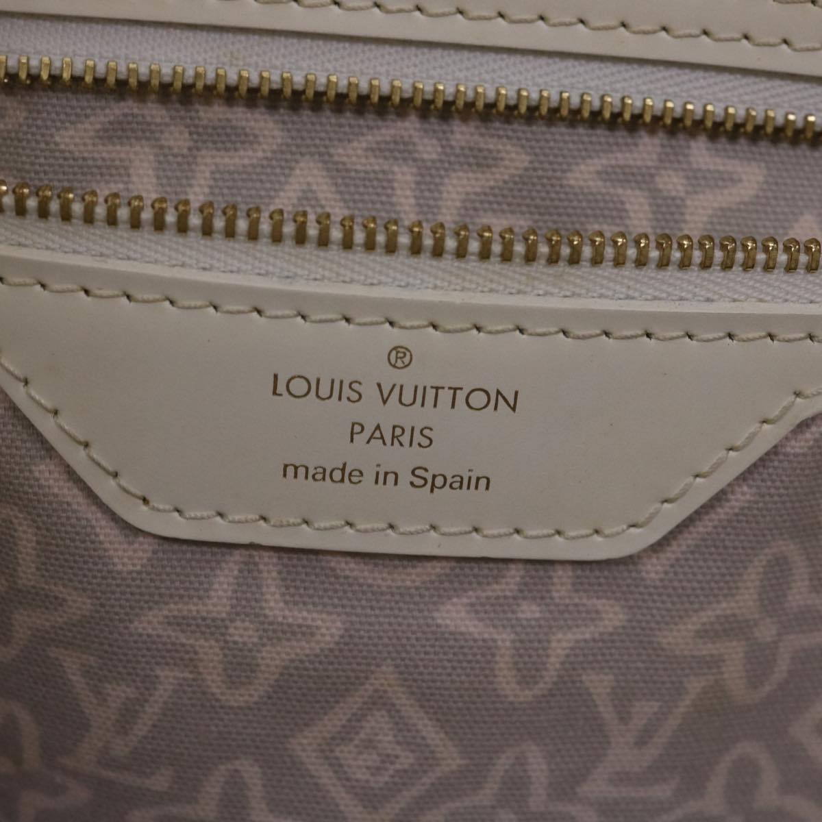 LOUIS VUITTON Cruise line Taicienne GM Tote Bag Canvas Rose M95673 LV Auth 38159