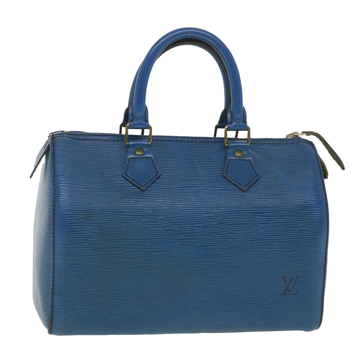 LOUIS VUITTON Epi Speedy 25 Hand Bag Blue M43015 LV Auth 38160