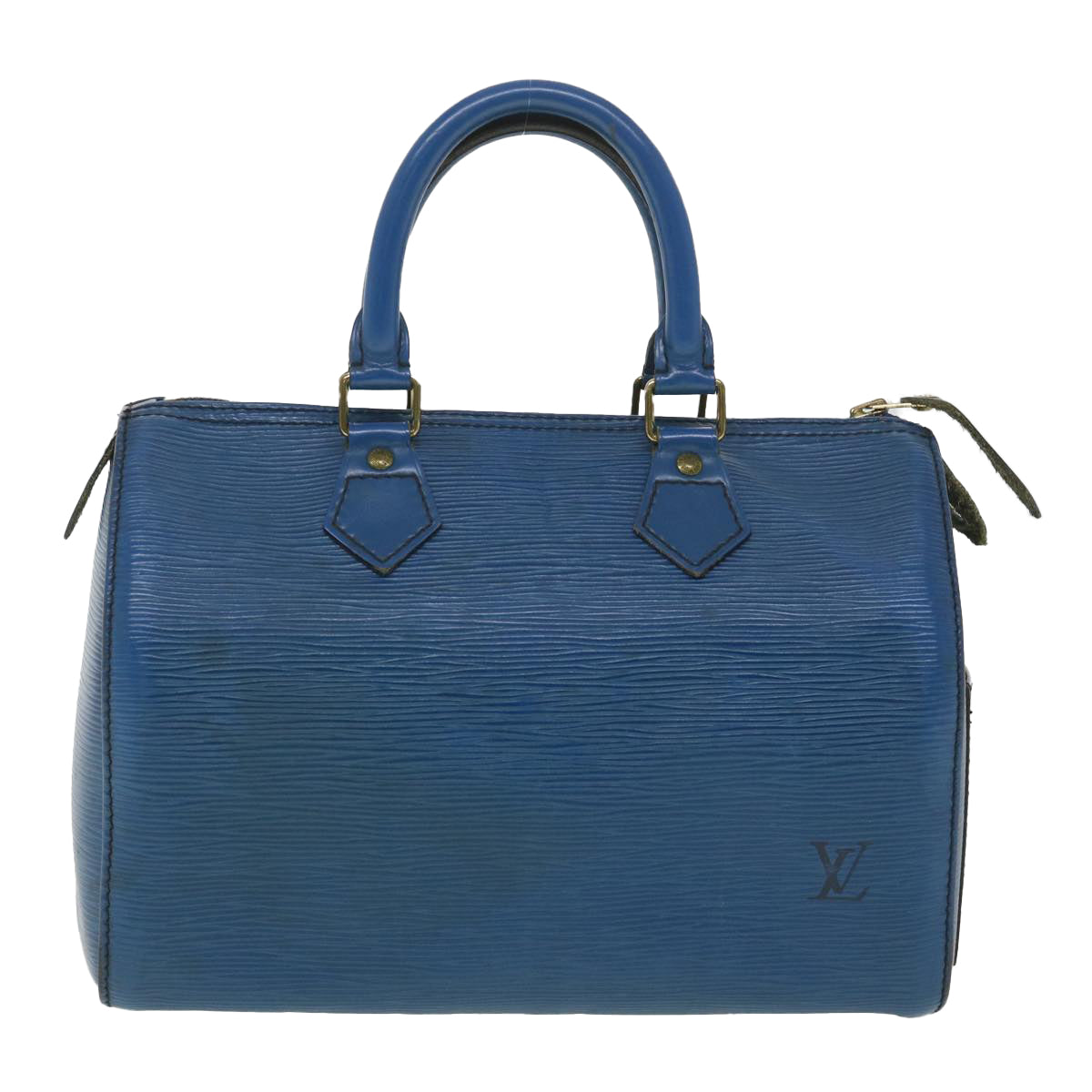 LOUIS VUITTON Epi Speedy 25 Hand Bag Blue M43015 LV Auth 38160