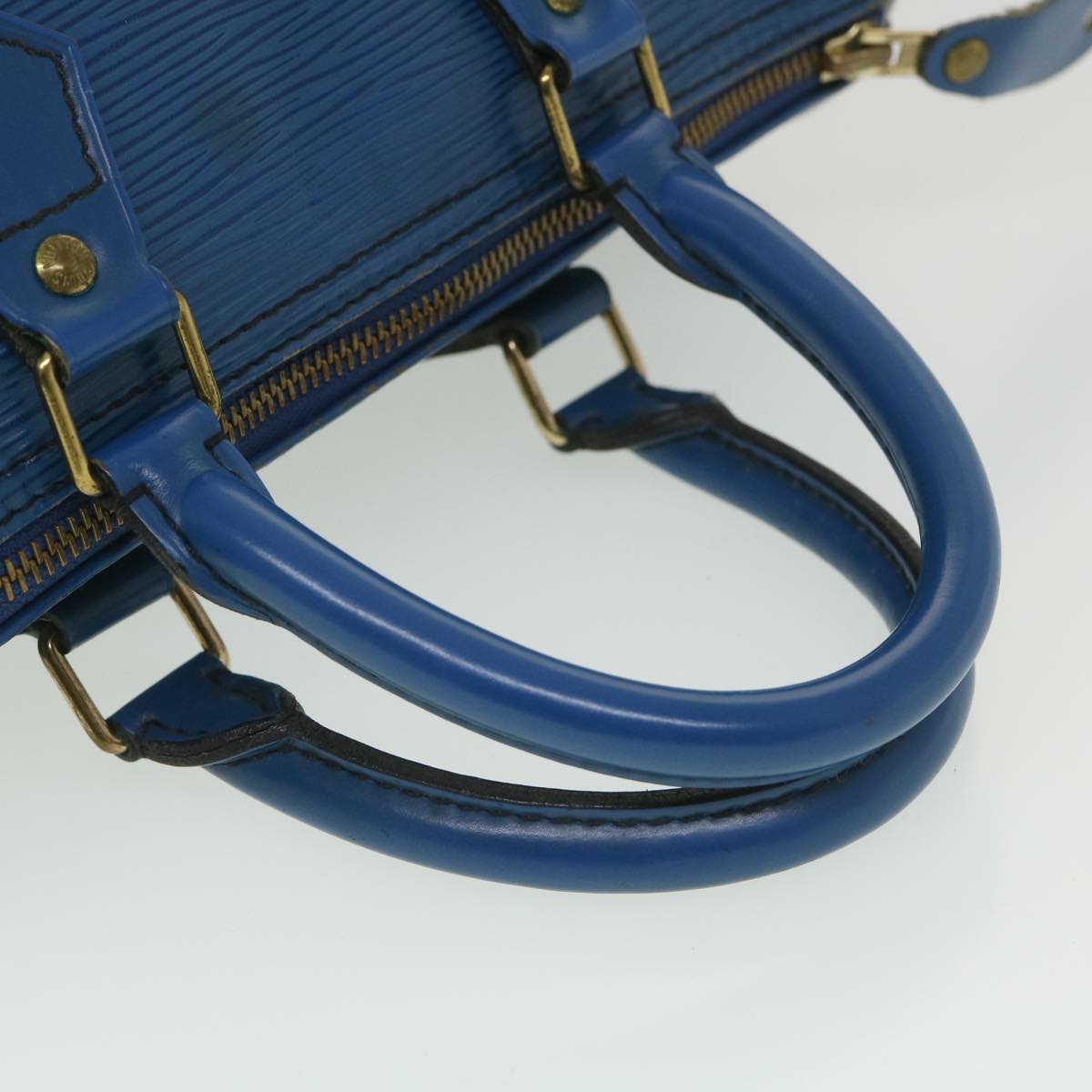 LOUIS VUITTON Epi Speedy 25 Hand Bag Blue M43015 LV Auth 38160