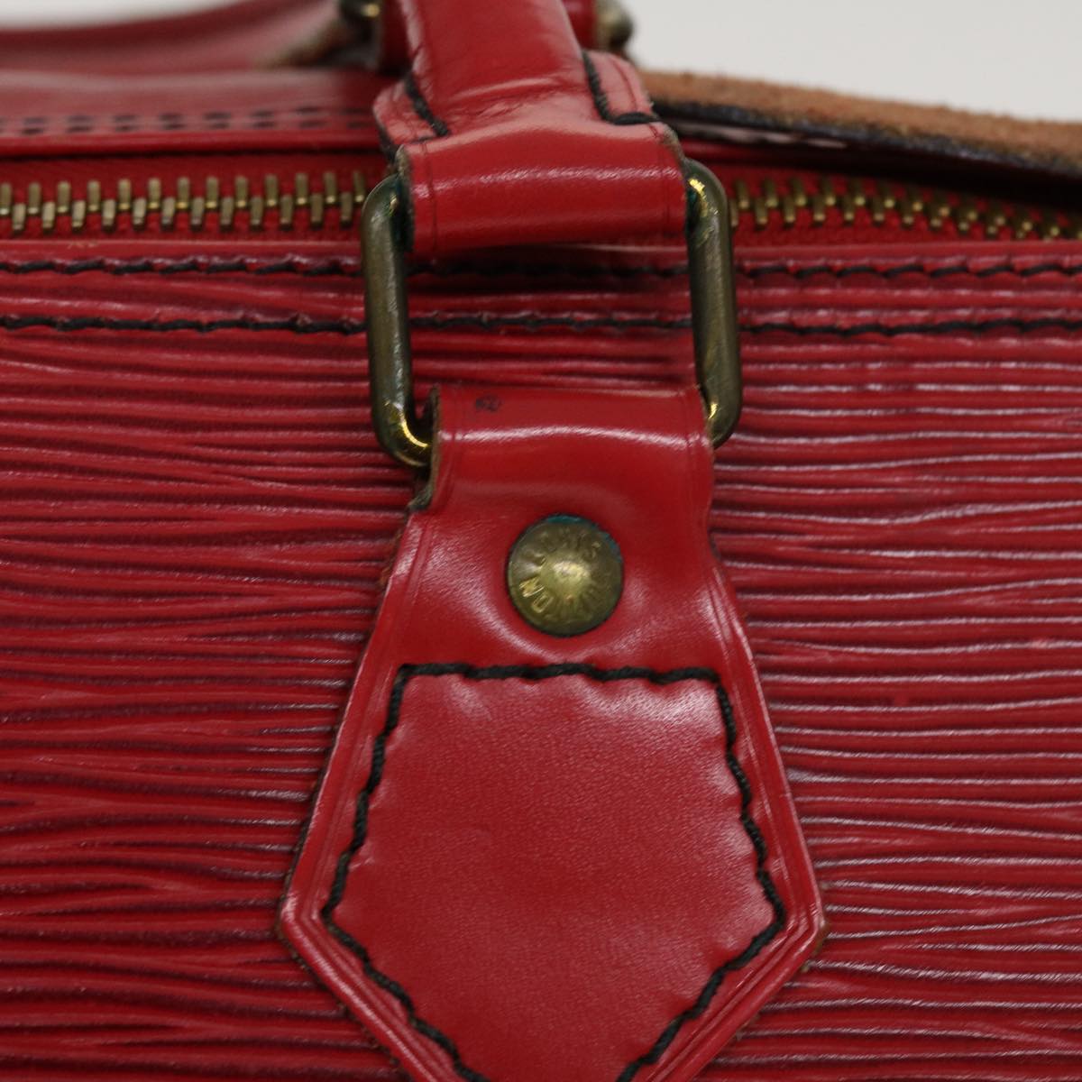 LOUIS VUITTON Epi Speedy 30 Hand Bag Castilian Red M43007 LV Auth 38177