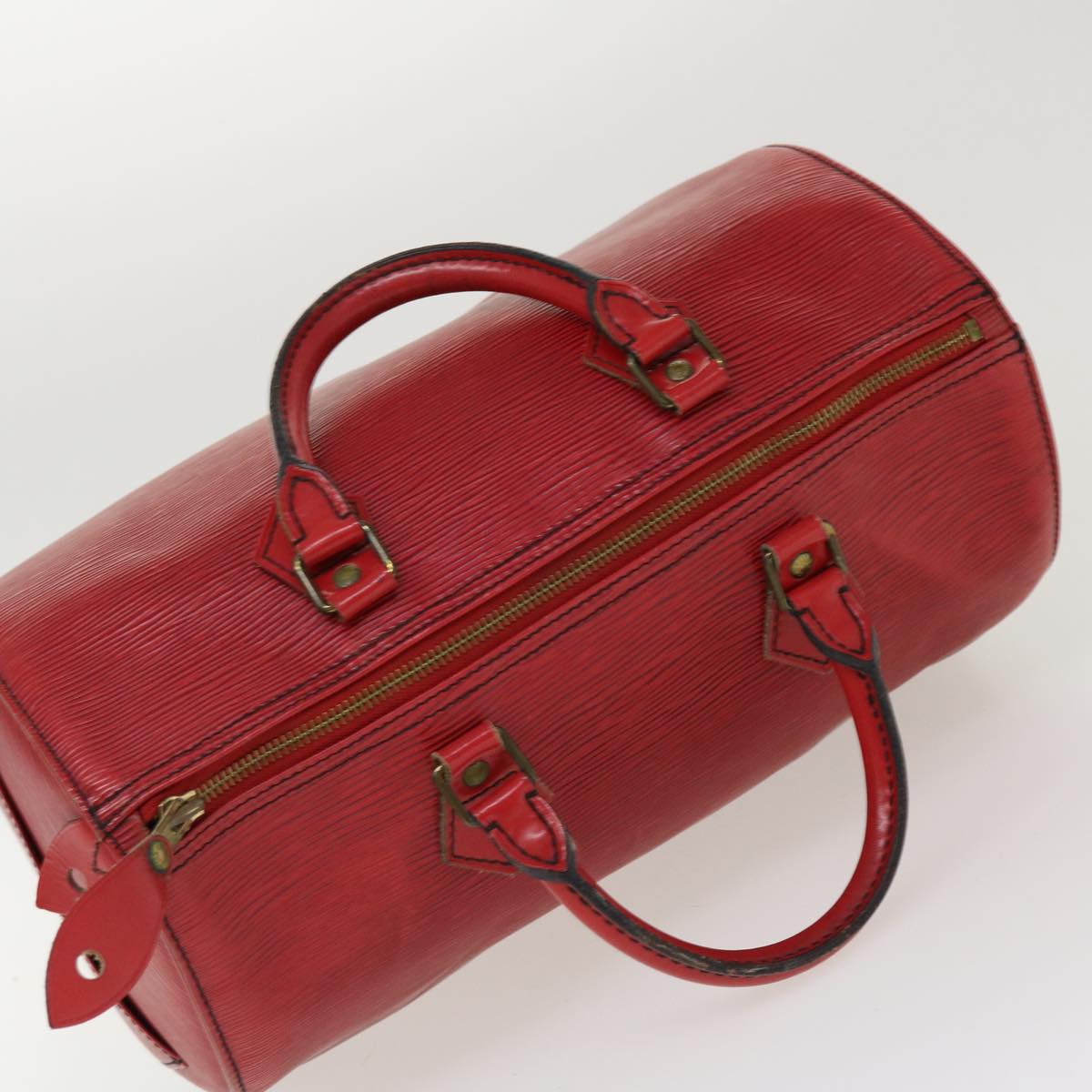 LOUIS VUITTON Epi Speedy 30 Hand Bag Castilian Red M43007 LV Auth 38177